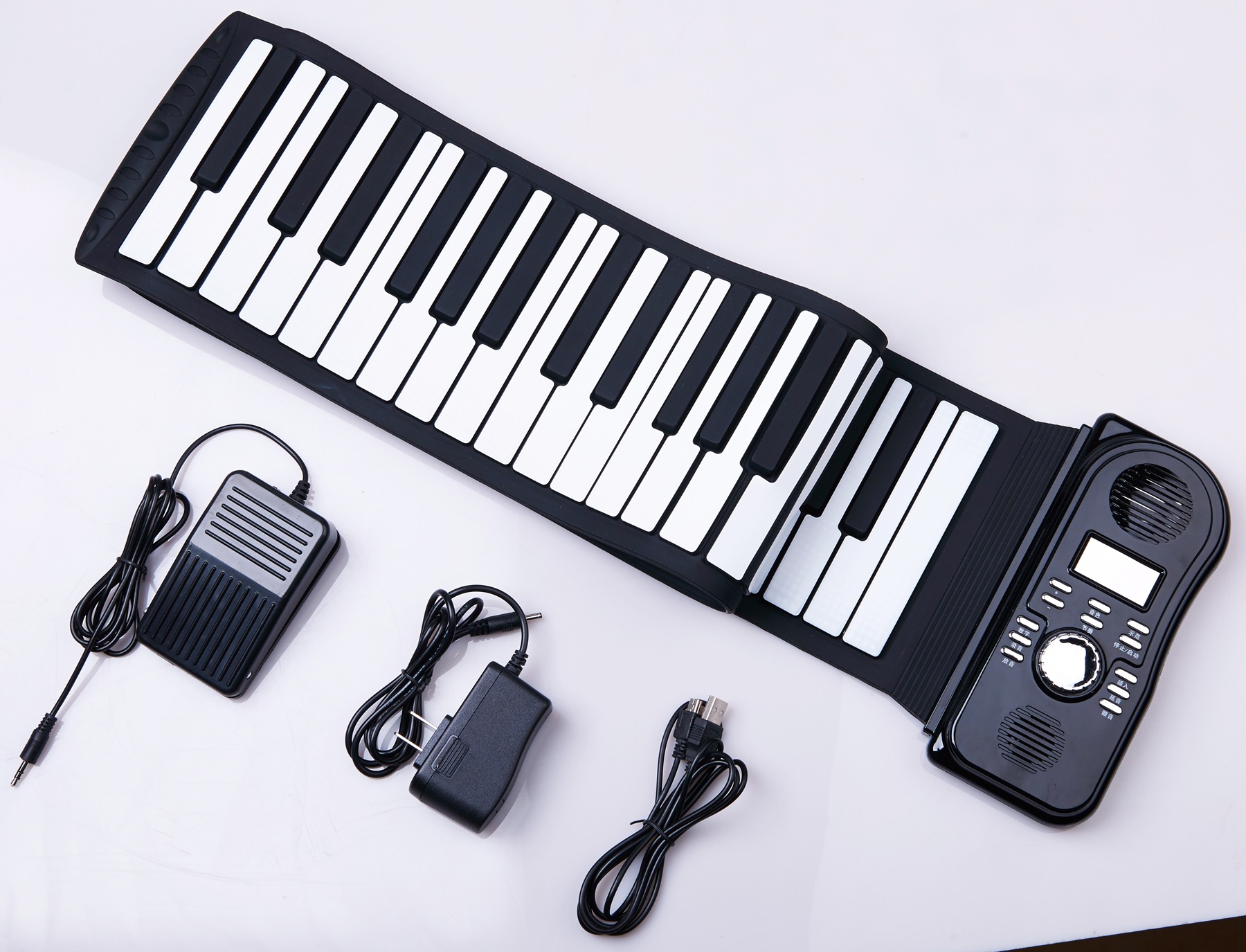 博锐最新款61键加厚环保手卷钢琴厂家批发/便携礼品钢琴定制