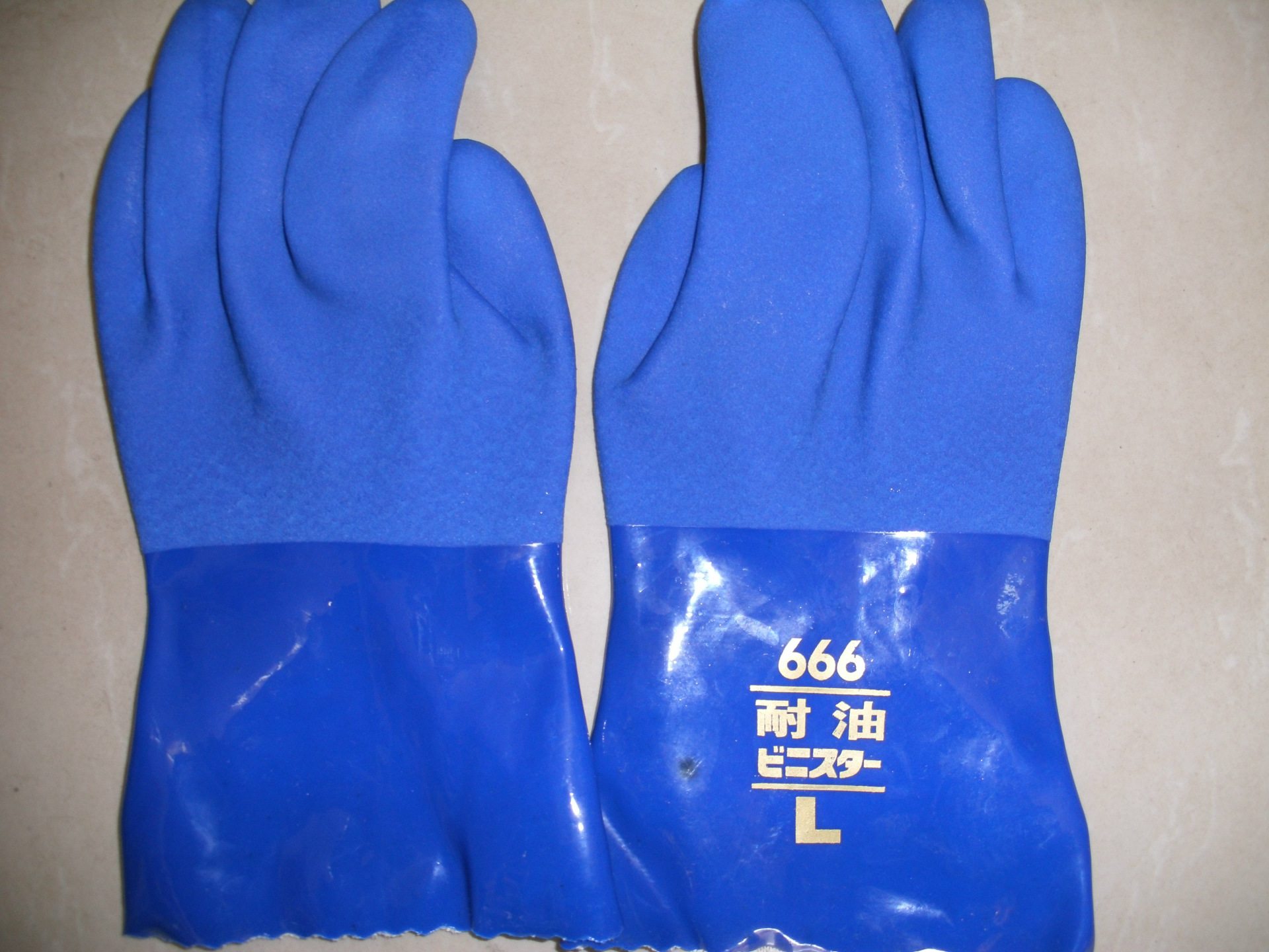 666耐油手套 pvc耐油手套 作业手套 渔业手套 工业手套 劳动手套