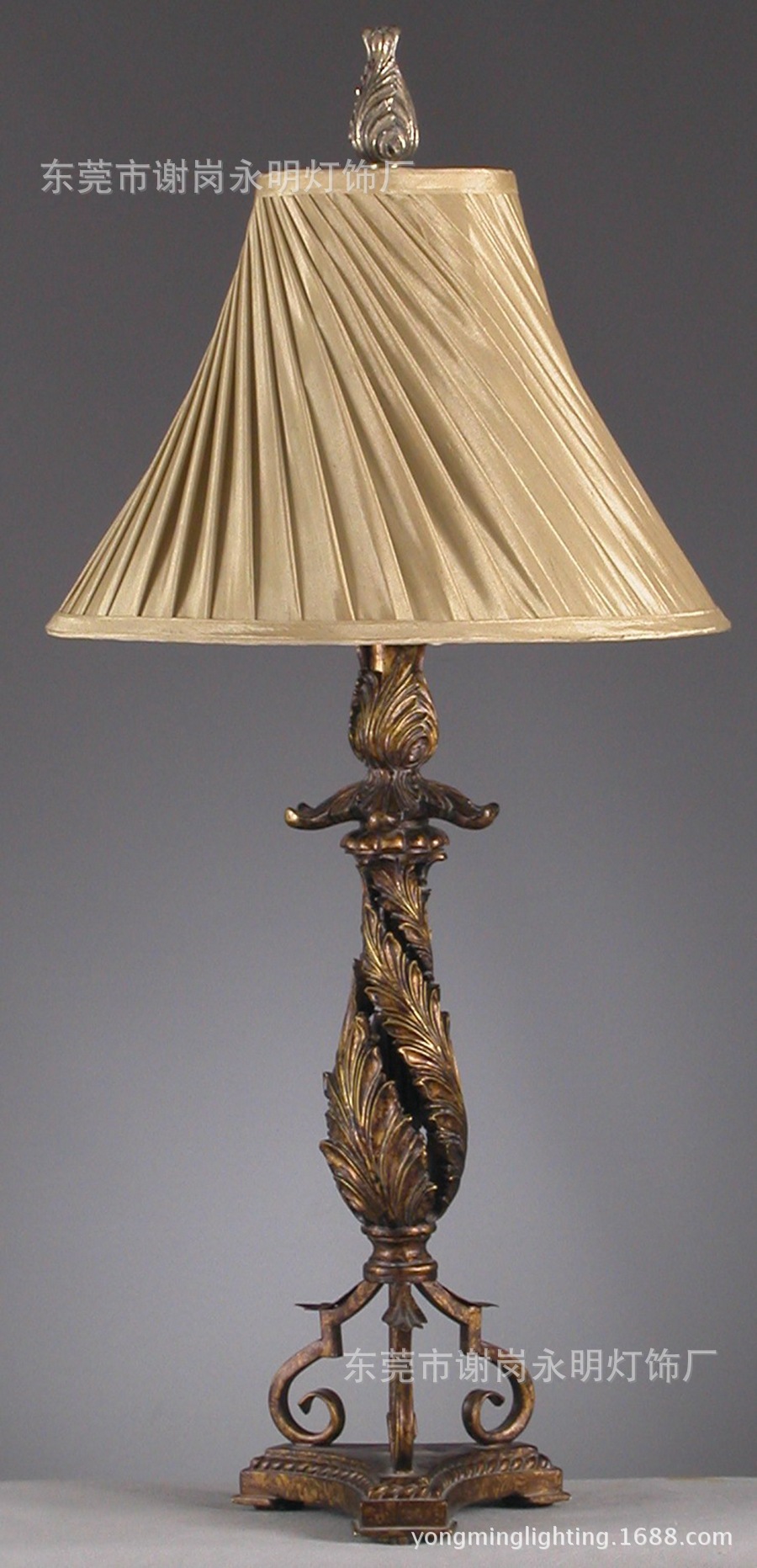 欧式复古宫廷风红色喜庆树脂台灯 卧室床头灯 客厅酒店餐厅桌灯