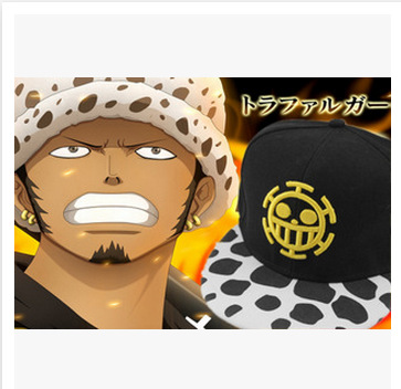 韩版海贼王特拉法尔加罗动漫男女嘻哈平沿棒球帽滑板街舞帽子夏帽