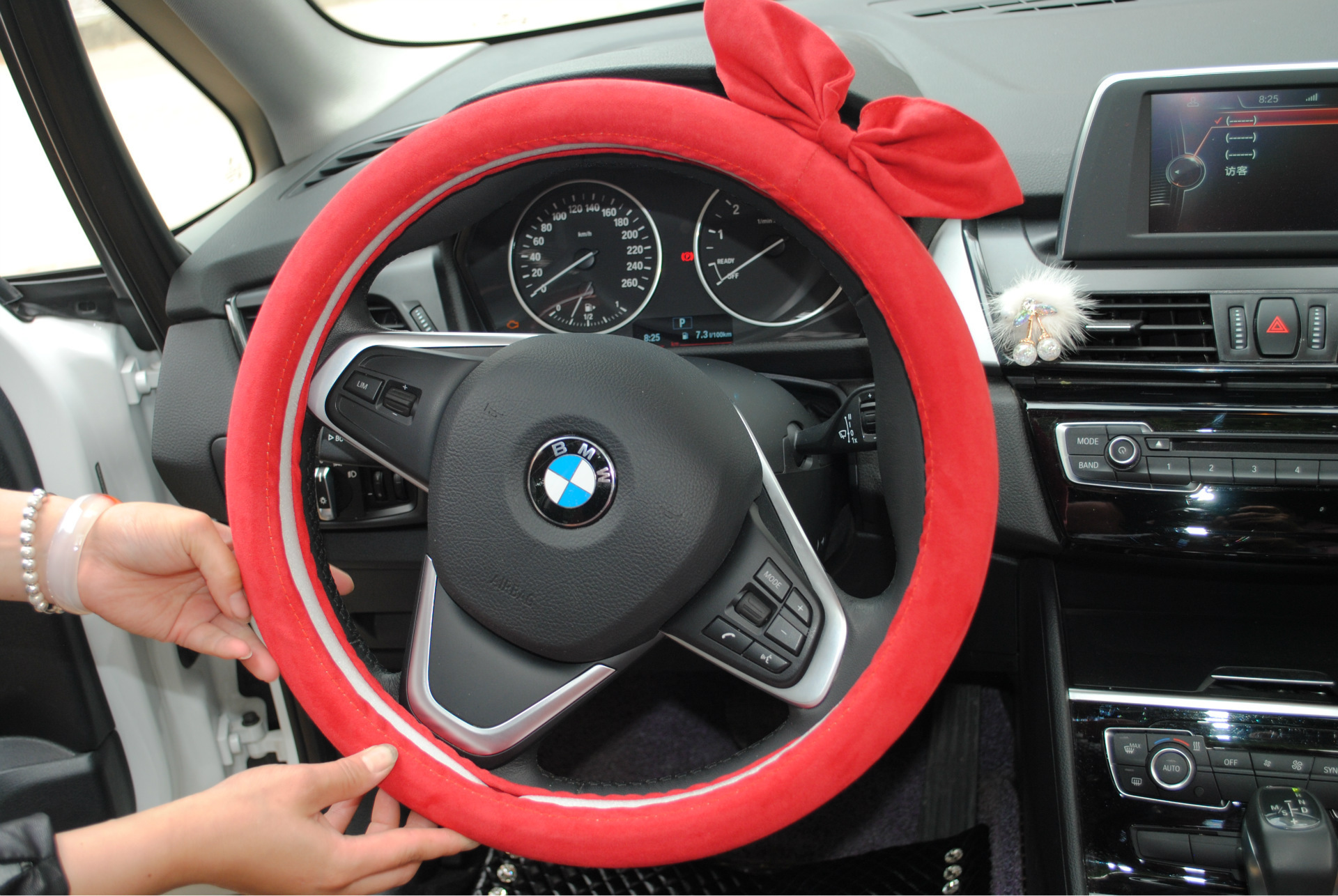 韩国女士汽车方向盘套 仿鹿皮兔女郎车用把套 时尚夏季可爱 直销