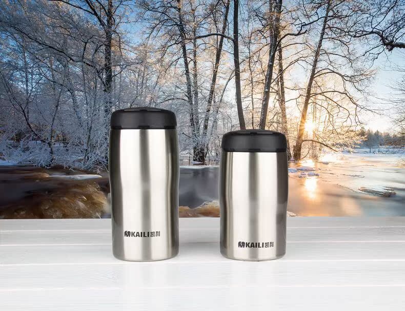 凯利新款304不锈钢真空保温杯简约时尚壶学生个性户外保温杯