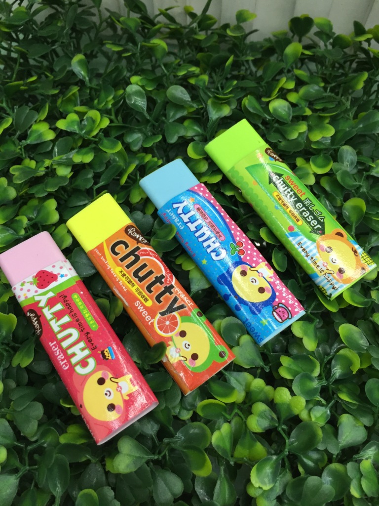 新款上市卡通口香糖造型橡皮擦4个装 韩国精品儿童用品奖品