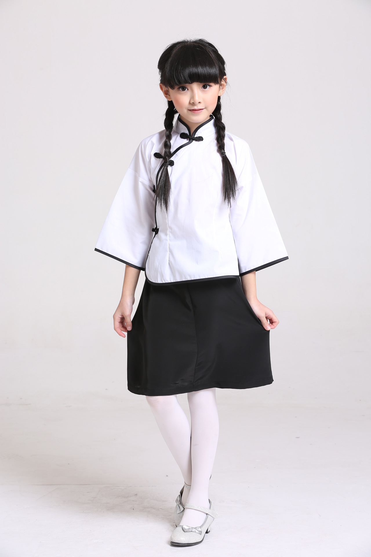 【图】儿童演出服女童五四青年装儿童民国服饰_童旗袍/唐装/民族服装