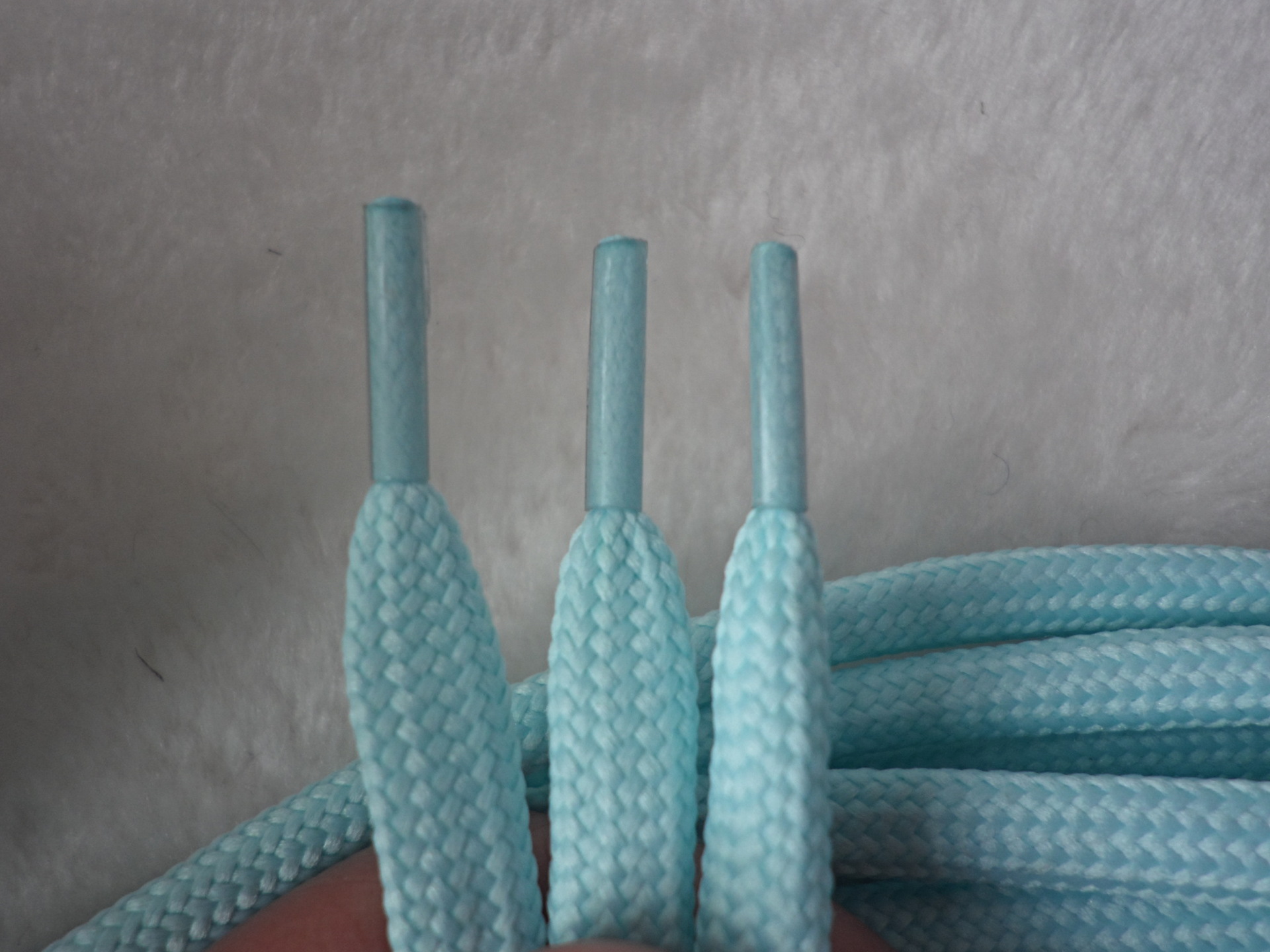 8cm青色涤纶空心扁绳封头绳 鞋带卫衣用 厂家直销 热销全国