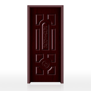 强化复合门 木门免漆套装门 办公家居通用红木色 q502