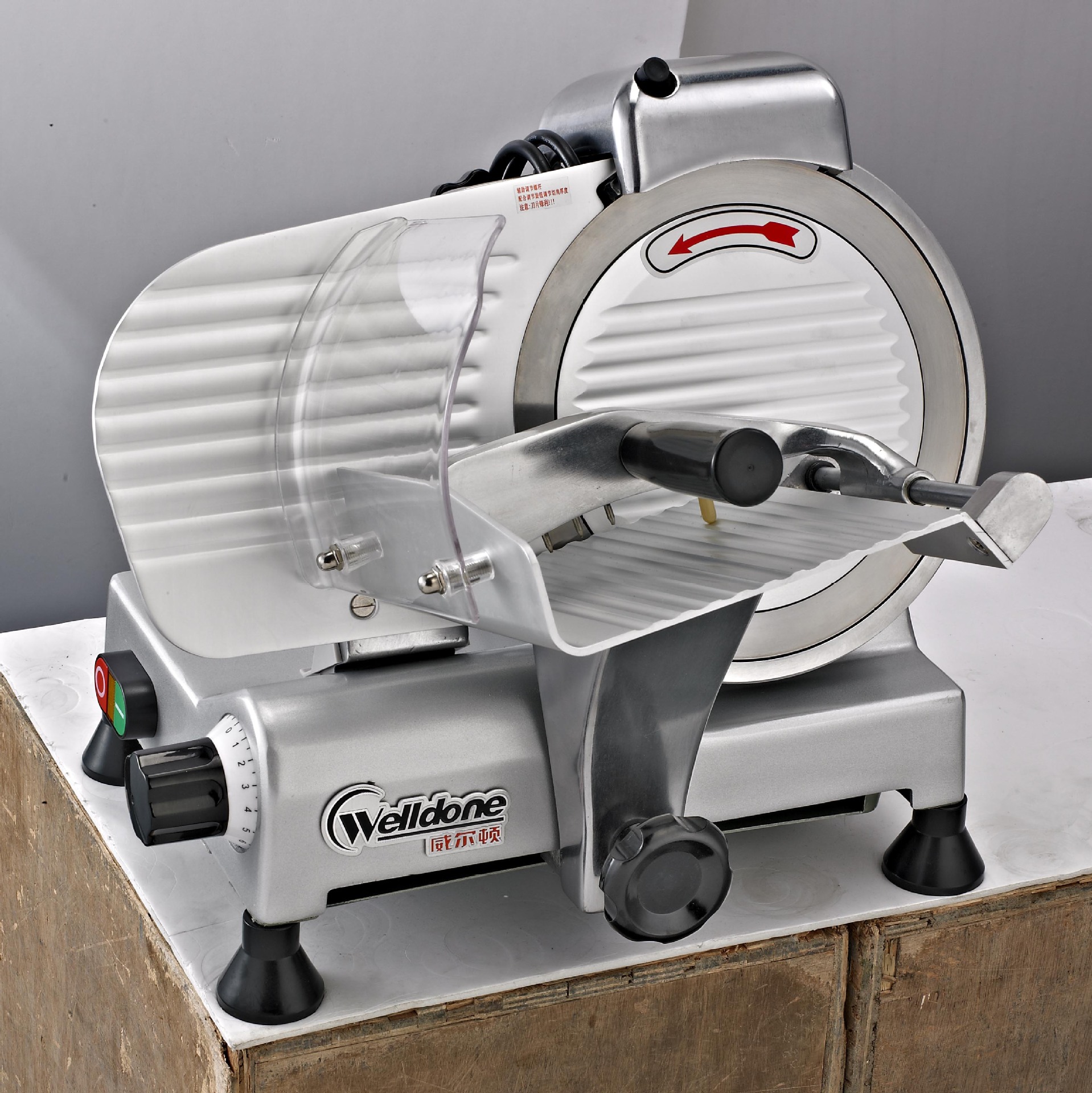 威尔顿8寸半自动切肉机wed-b200b-2商用肥牛/冻肉/刨肉切片