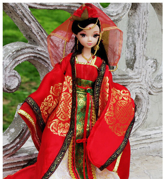可儿娃娃9002唐朝新娘中国古装芭比娃娃套装礼盒高档礼品一件代发