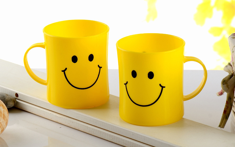 笑脸塑料水杯口杯 pp杯子 塑料情侣亲子水杯子 5006图片_22