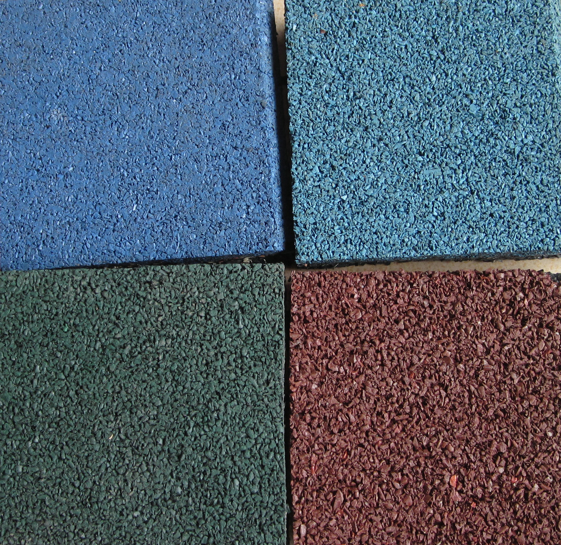 加厚儿童滑梯游乐橡胶健身房彩色橡胶安全弹性红绿黄蓝黑灰垫