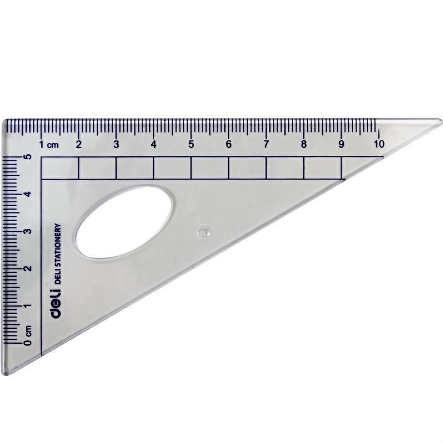 得力透明学生套尺9597学生作业绘图两个三角板一个量角器1个直尺