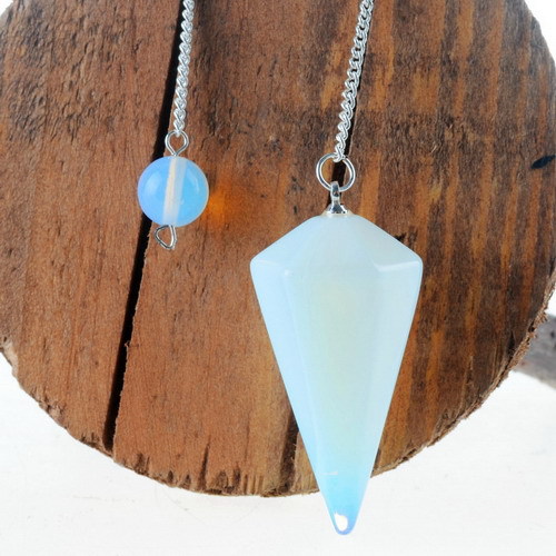 新款 速卖通亚马逊 欧美外贸饰品批发 镀银 蛋白石 灵摆 pendulum