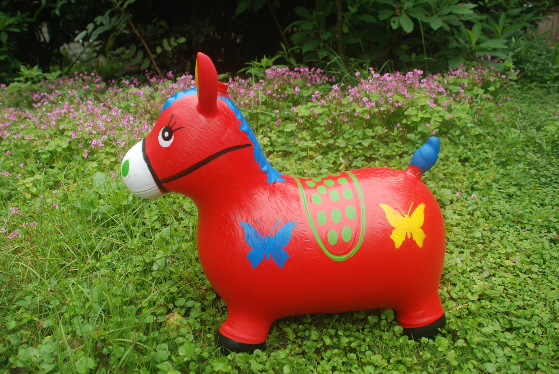 安徽蚌埠厂家直销音乐彩绘跳跳马批发价 加厚跳跳马1300克 充气玩具