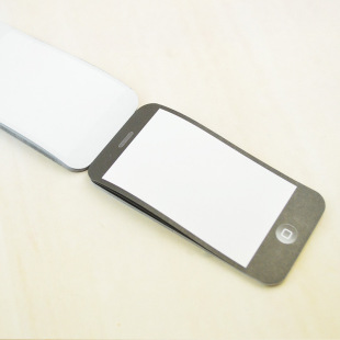 厂家直销 iphone4手机便签本 创意苹果手机形状便签纸 50张黑色款