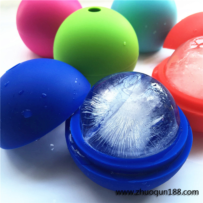 圆球硅胶制冰器生产厂家 现货批发外径75毫米硅胶大冰球