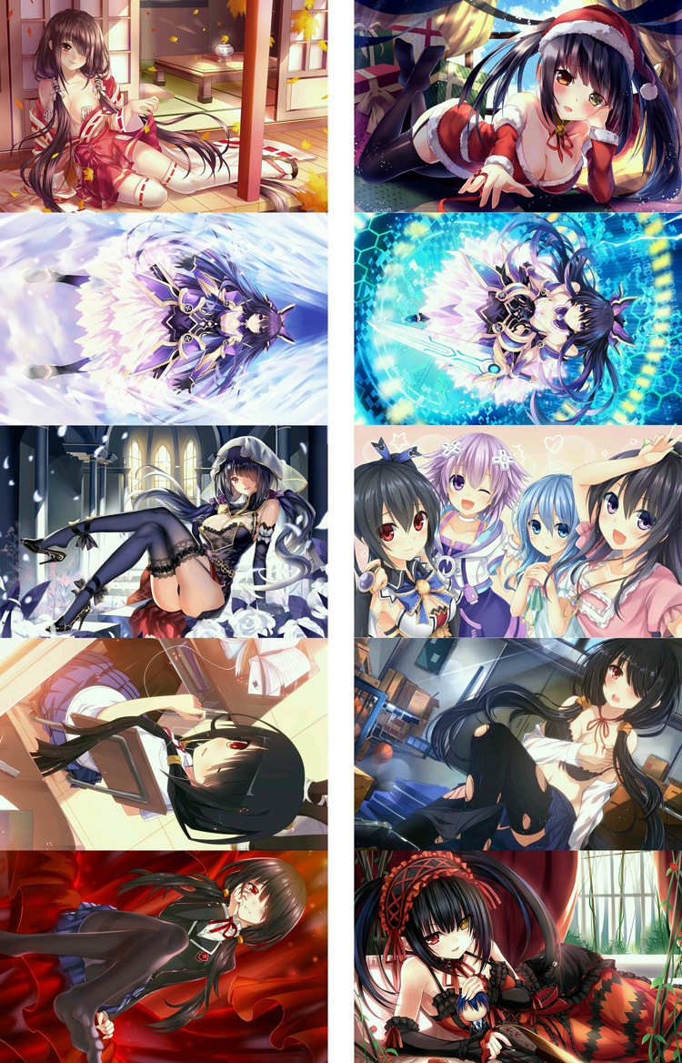 动漫"约会大作战08/09/"磨砂卡贴/造型收藏卡贴/动漫周边/卡贴纸