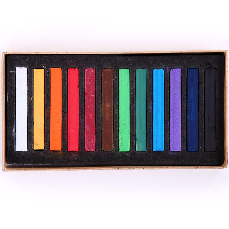 马利12色高级色粉画笔色粉笔粉彩棒可染发