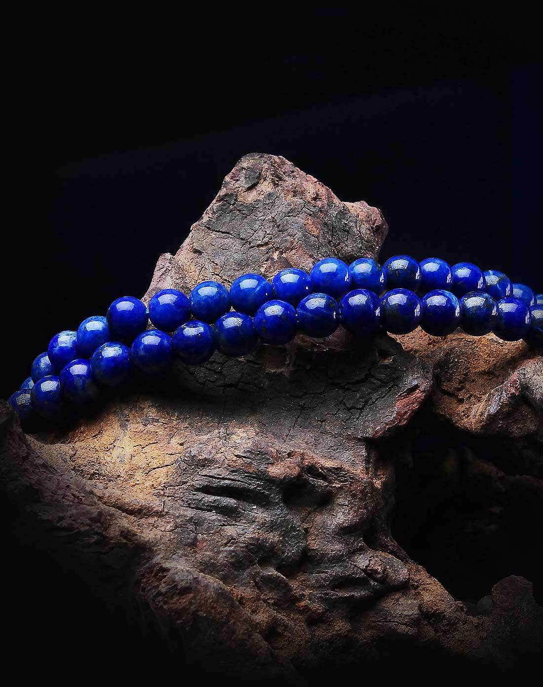 正品天然阿富汗青金石臻贵时尚4圈手链 招财 辟邪 旺事业 保平安