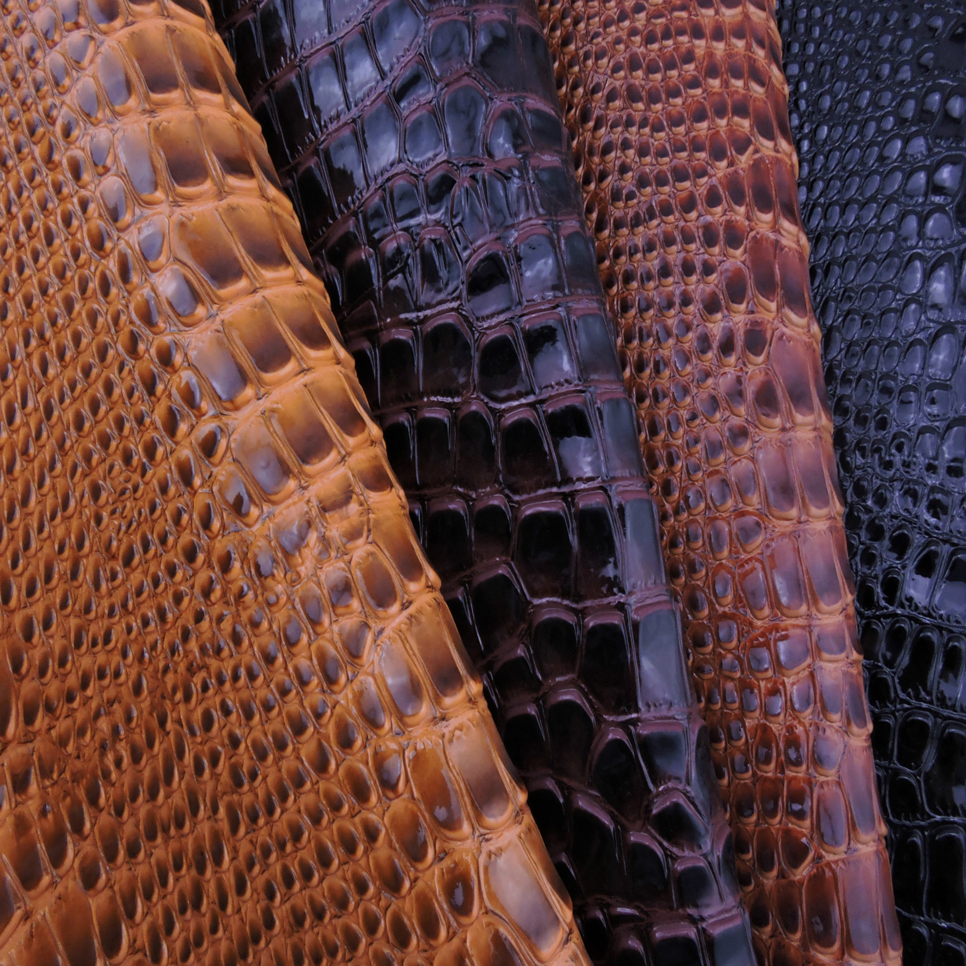 鳄鱼纹石头纹双色环保pvc人造皮革箱包合成革fc15061-a