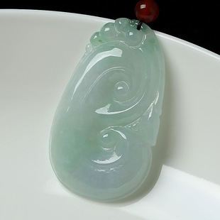 缅甸翡翠翡翠如意吊坠