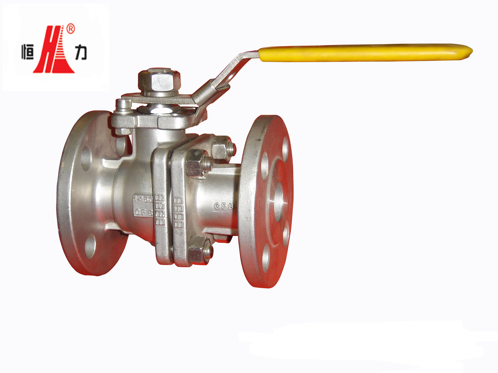 恒力阀门厂家直销美标cf8两片式法兰球阀
