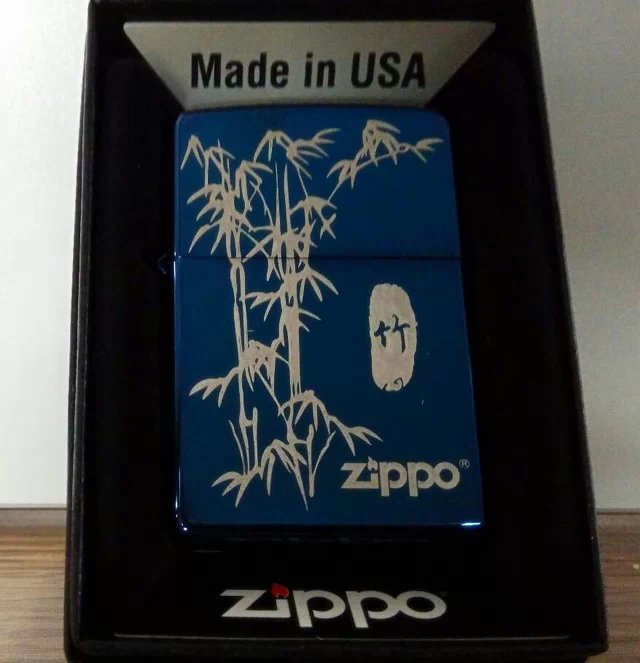 原装正品zippo打火机 20446 蓝冰 芝宝煤油打火机 蓝冰富贵竹子