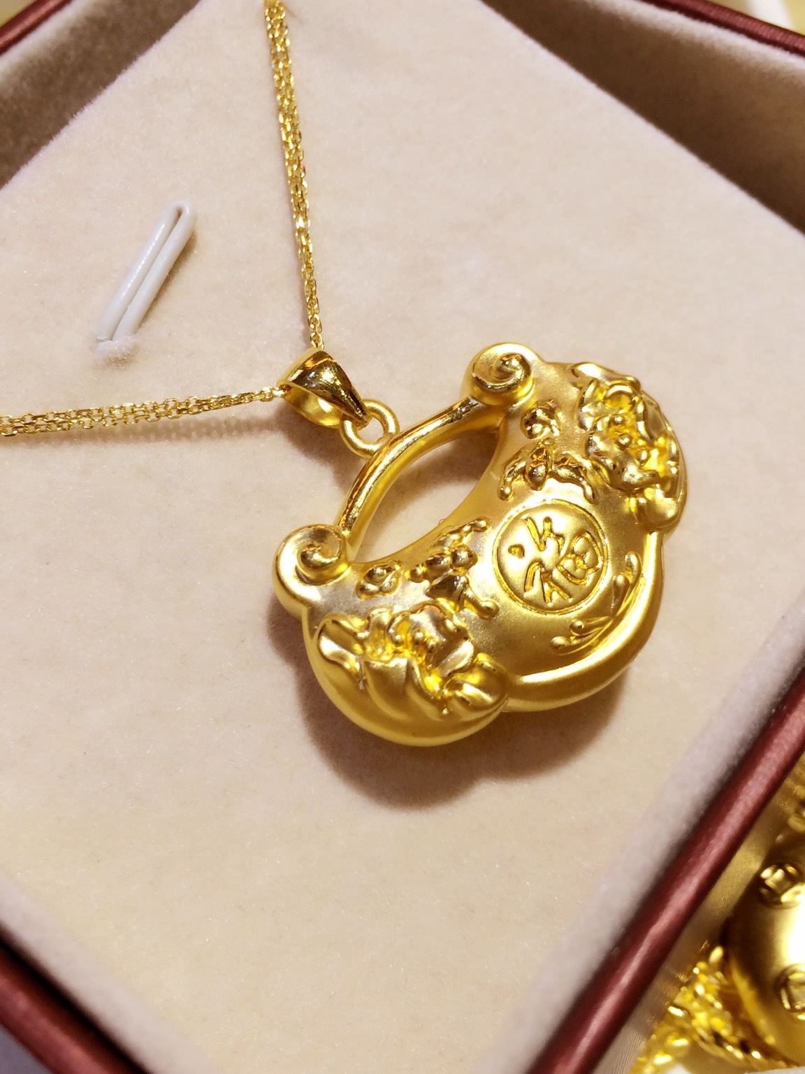 3d硬金 999千足金黄金平安锁 厂家批发