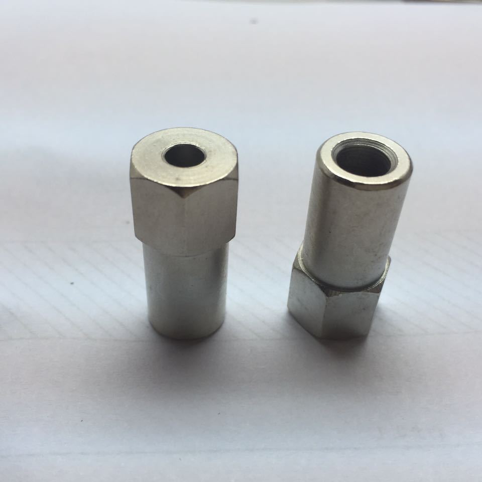 工厂直销,m12牙专业车削件精密外六角轴套,可来样生产