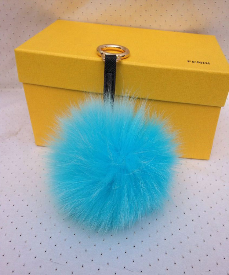 批发2016 鸳鸯色狐狸毛毛球挂件 带同颜色pu绳 12cm 女 特价定做
