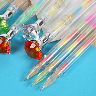 鹏越 韩国文具博灵-132彩虹钻石荧光笔七彩闪光笔 多彩笔工厂直销