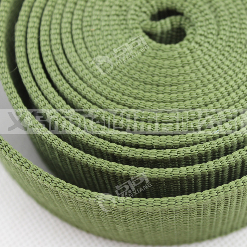 永劲厂家直销加厚坦克纹pp织带军绿色丙纶腰带用3.8cm批发定做