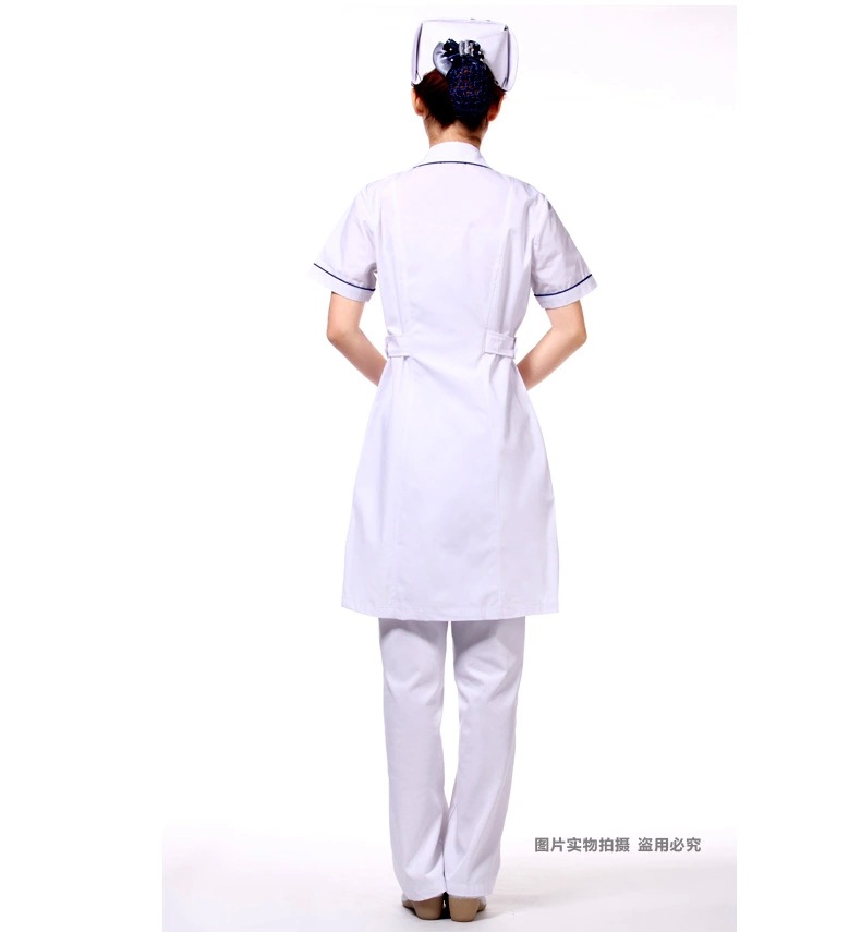 【中山厂家定制】医院护士服装白大褂实验服短袖药店工作服导医服