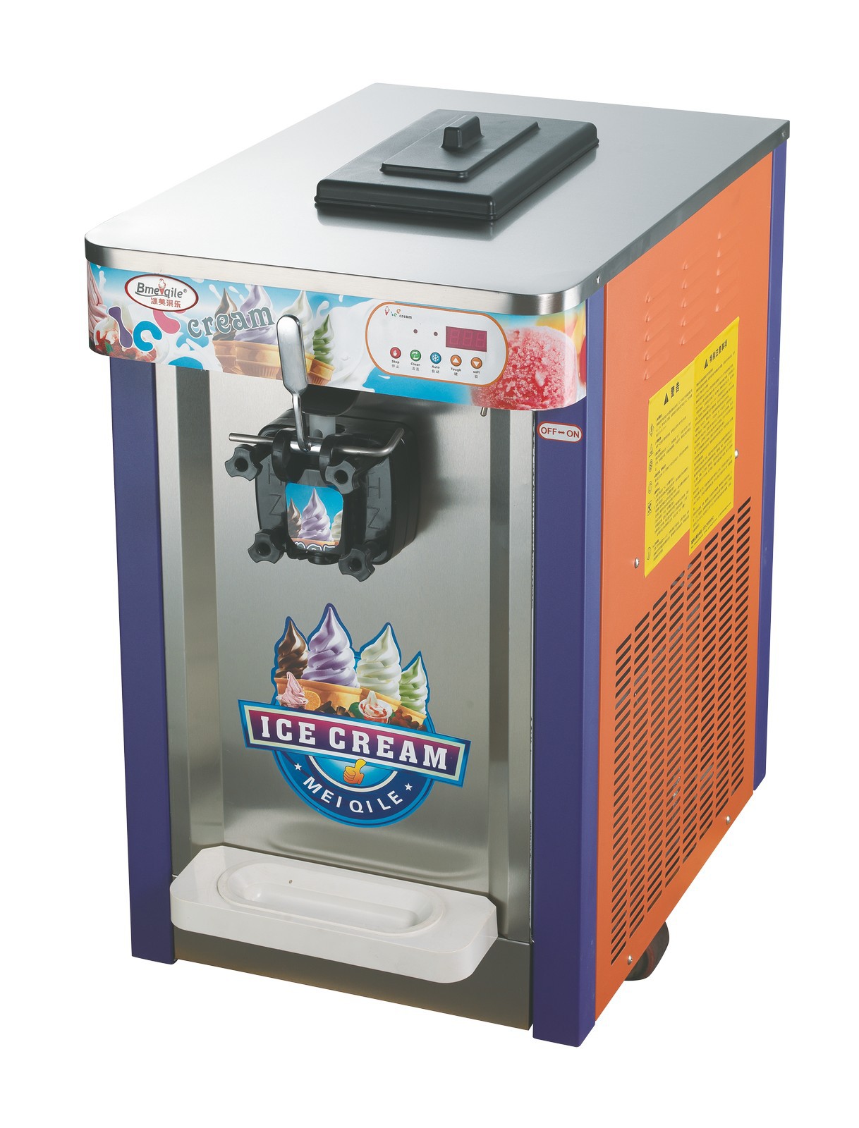 供应立式冰淇淋机 商用三头雪糕机冰激凌机 酒店餐厅饮料设备批发