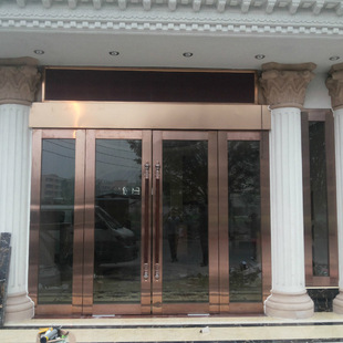 厂家库存 304不锈钢门 白钢门 不锈钢防盗门 花枝玻璃门 可定制