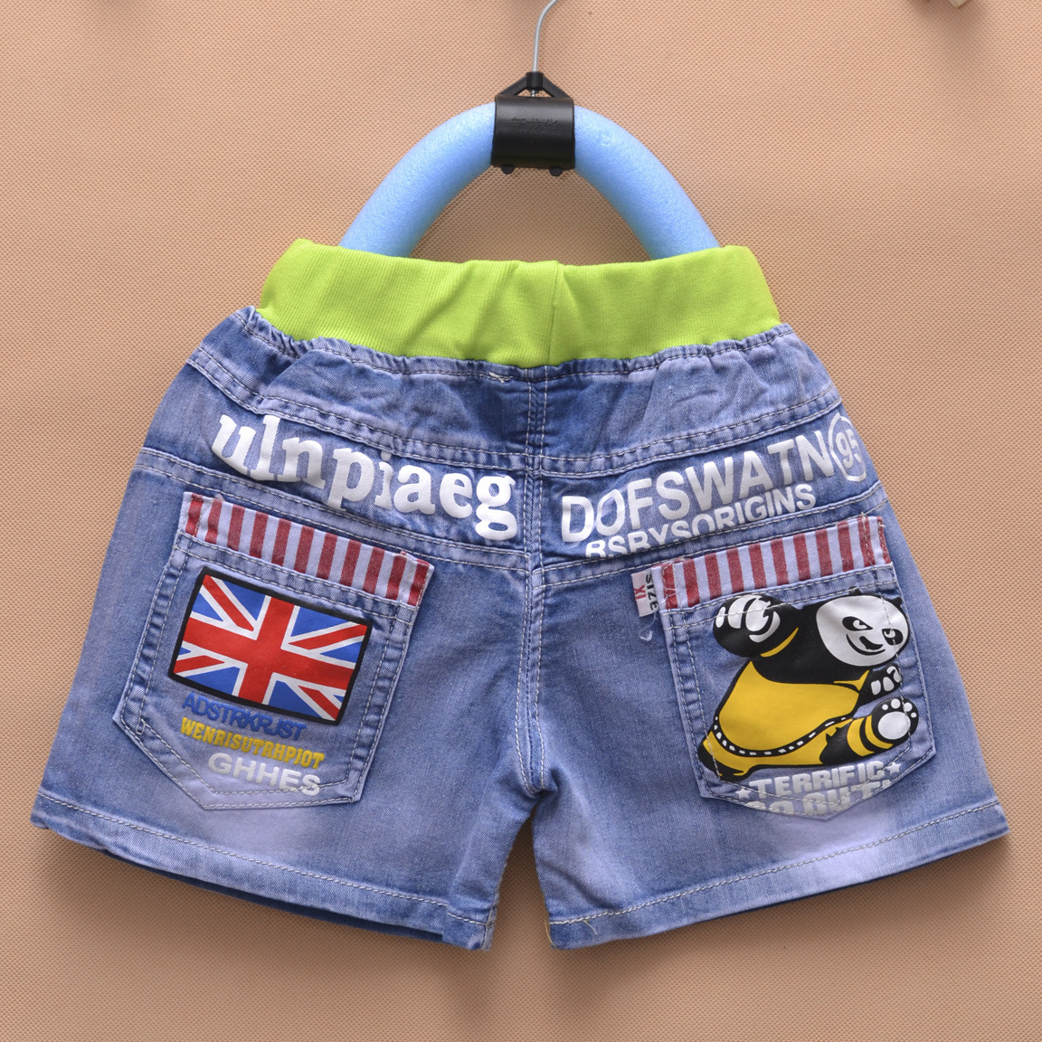 夏季儿童短裤 男童韩版砂洗磨白牛仔短裤 中小童绣花短裤 批发