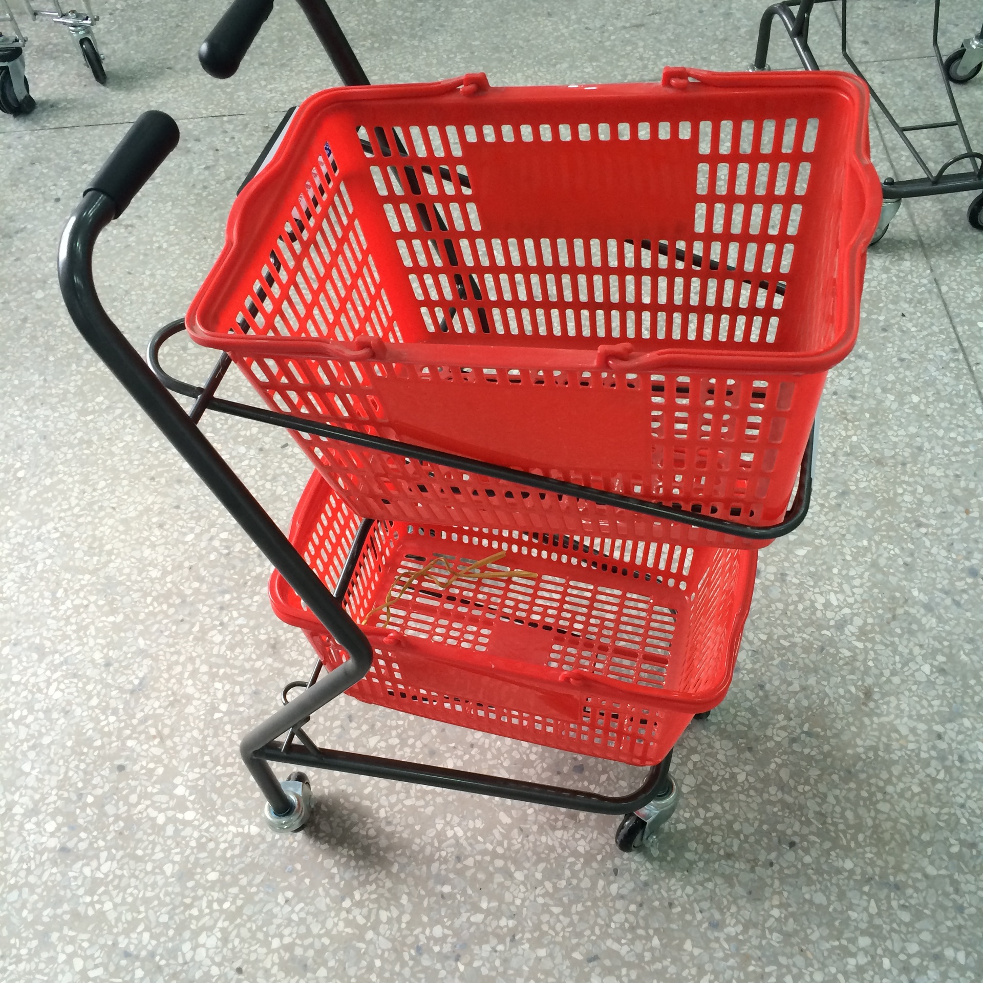 供应双层购物车 日式购物车 超市购物车批发 购物车厂家直销 c004