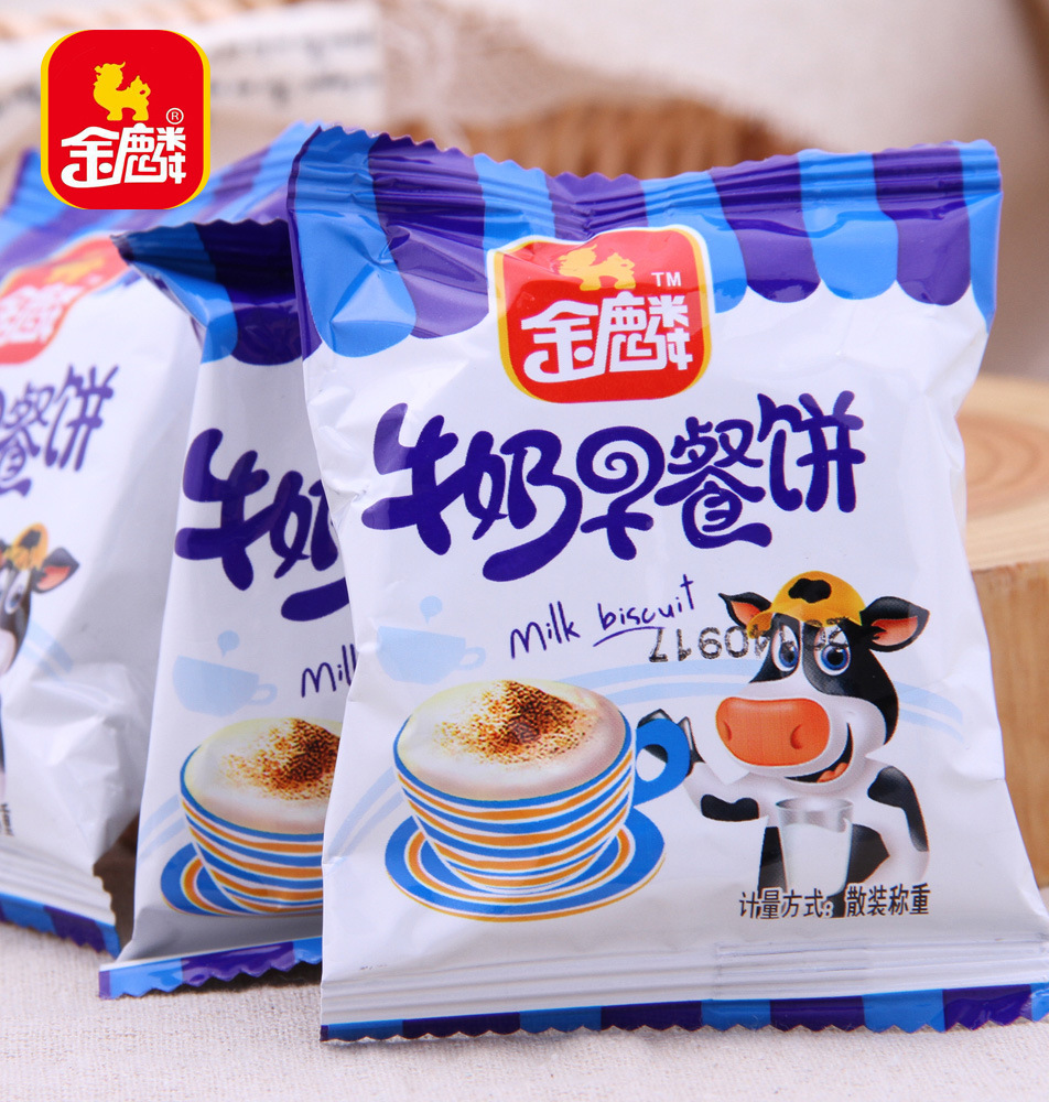 金麟早餐奶饼干 儿童营养牛奶饼干 9.5斤/箱
