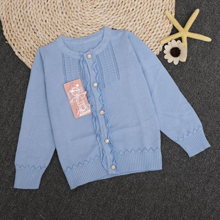 秋女童针织衫童装长袖开衫宝宝潮儿童毛衣休闲外套薄款空调衫批发