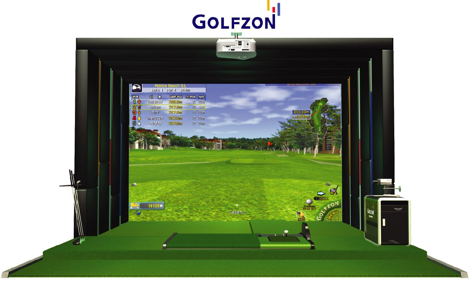 厂家供应邢台市室内高尔夫模拟器 3d高尔夫模拟系统 高尔夫练习场