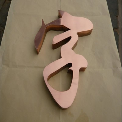 江苏苏州钛金球面字 不锈钢发光字 精品背玫瑰金平面字 黑钛树脂字