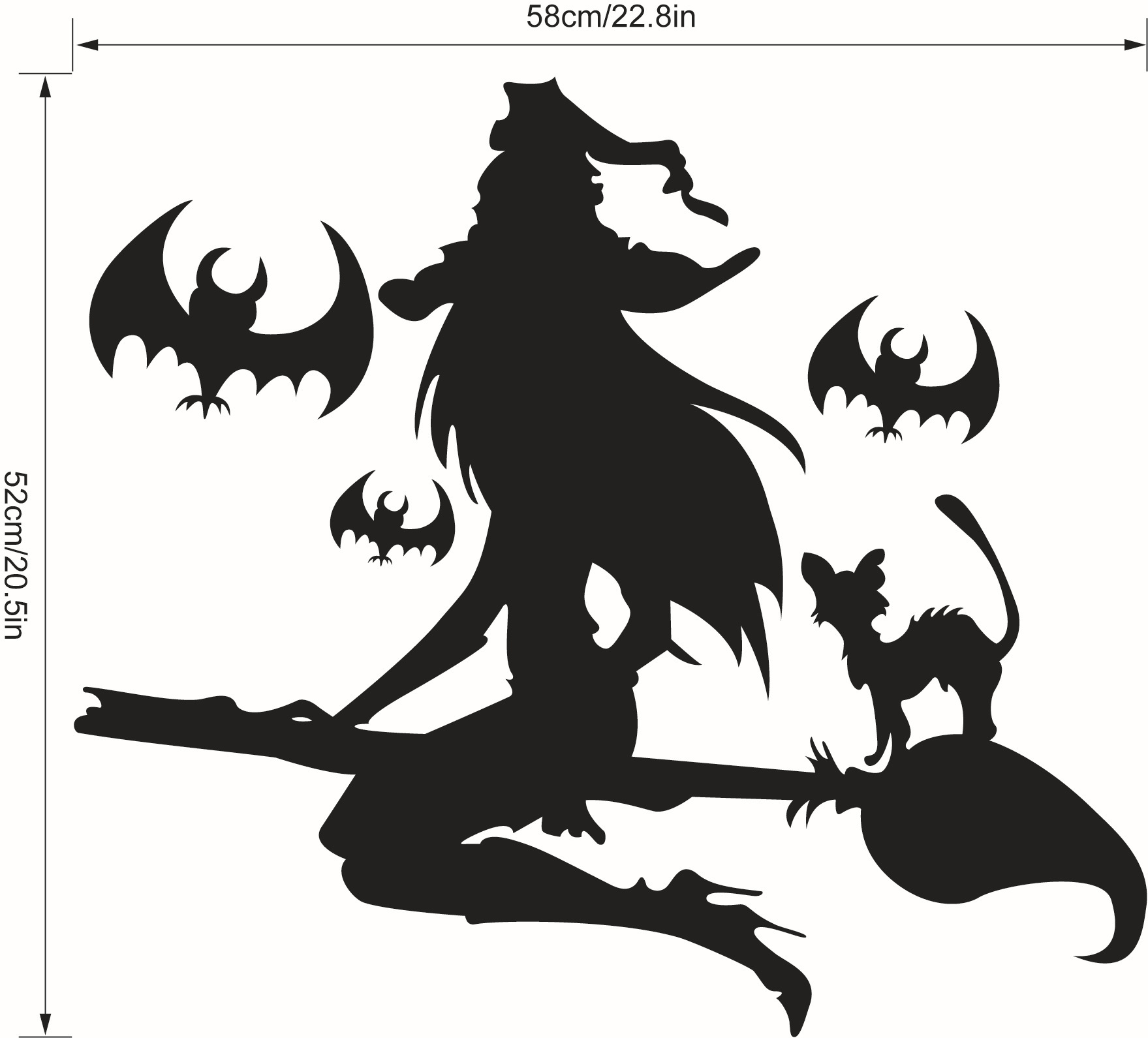 万圣节女巫玻璃贴pvc可移除创意diy橱窗贴客厅卧室美化装饰贴批发