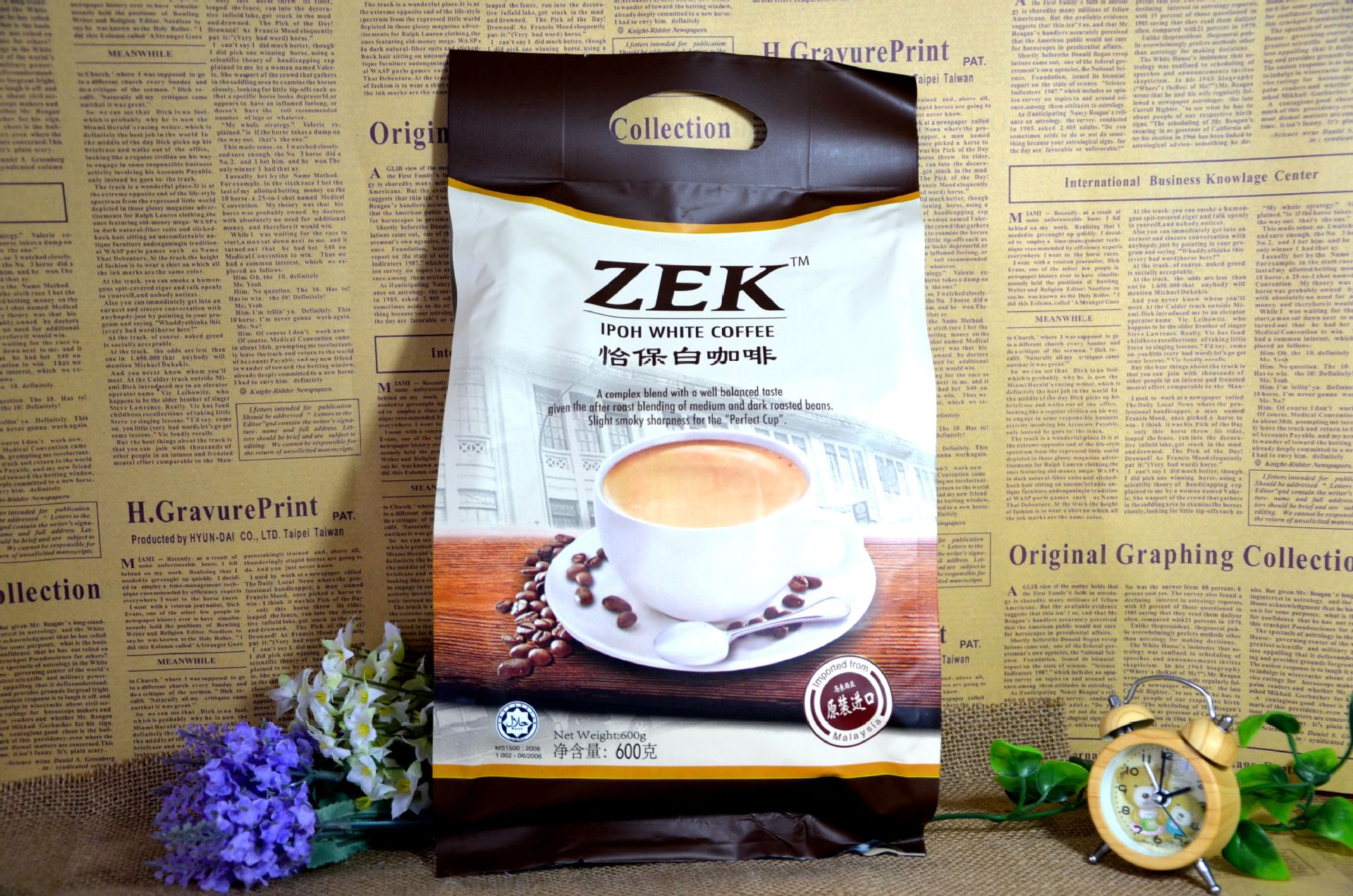 马来西亚原装进口白咖啡 zek怡保白咖啡 600g*12包/箱