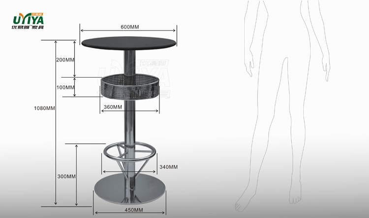吧台尺寸立面图片