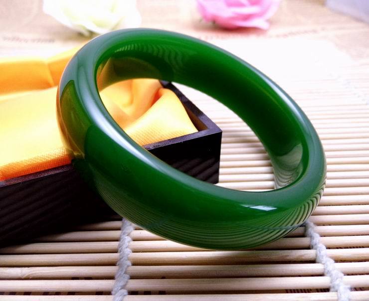 厂家直销高仿和田玉碧玉手镯外蒙料菠菜绿碧玉镯子