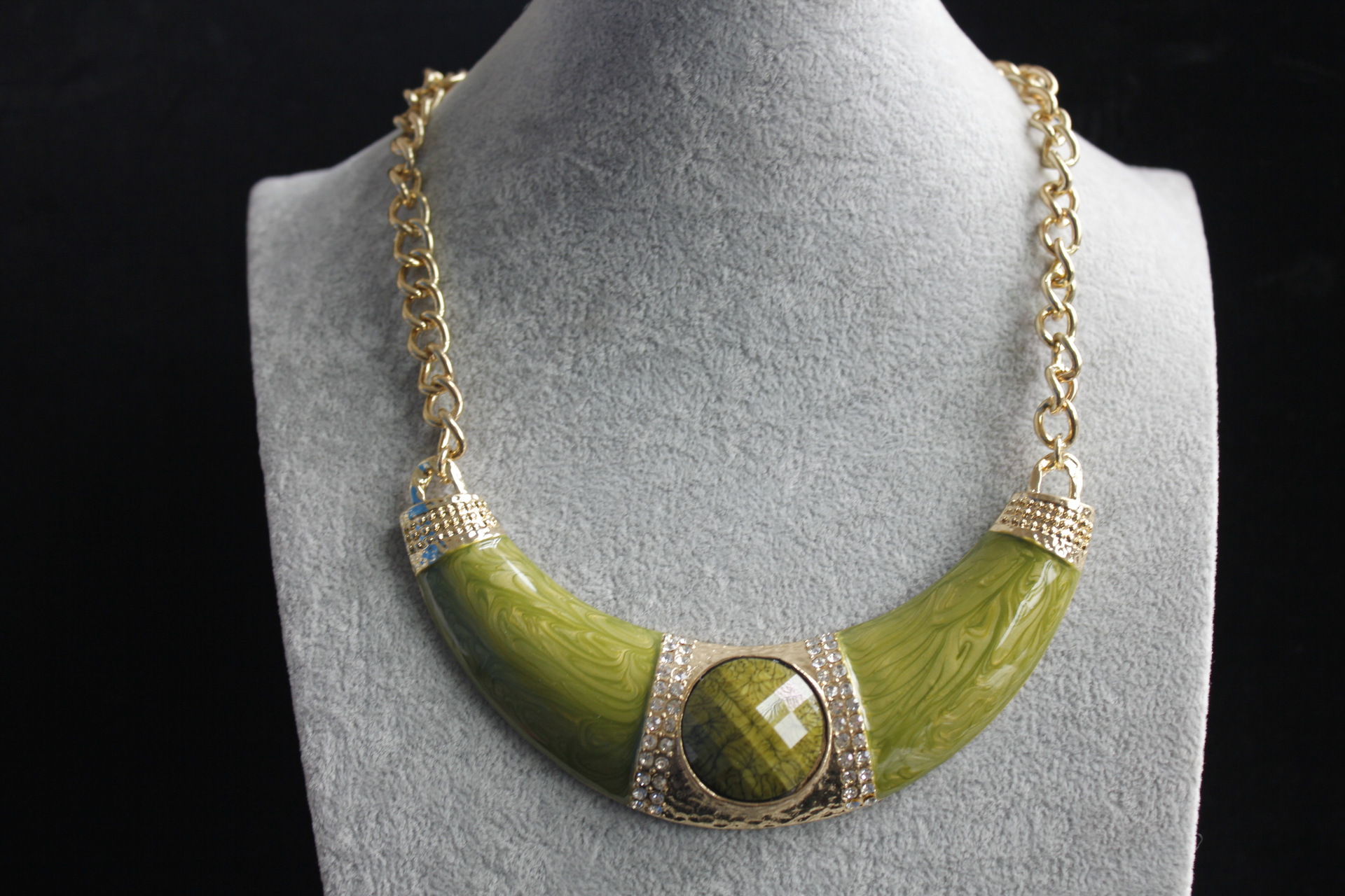 复古树脂 原始型项链 韩版潮流厂家直销