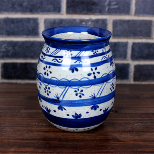 新款手绘青花瓷花器花盆 特色手工瓷多肉盆 家居摆件厂家直销批发
