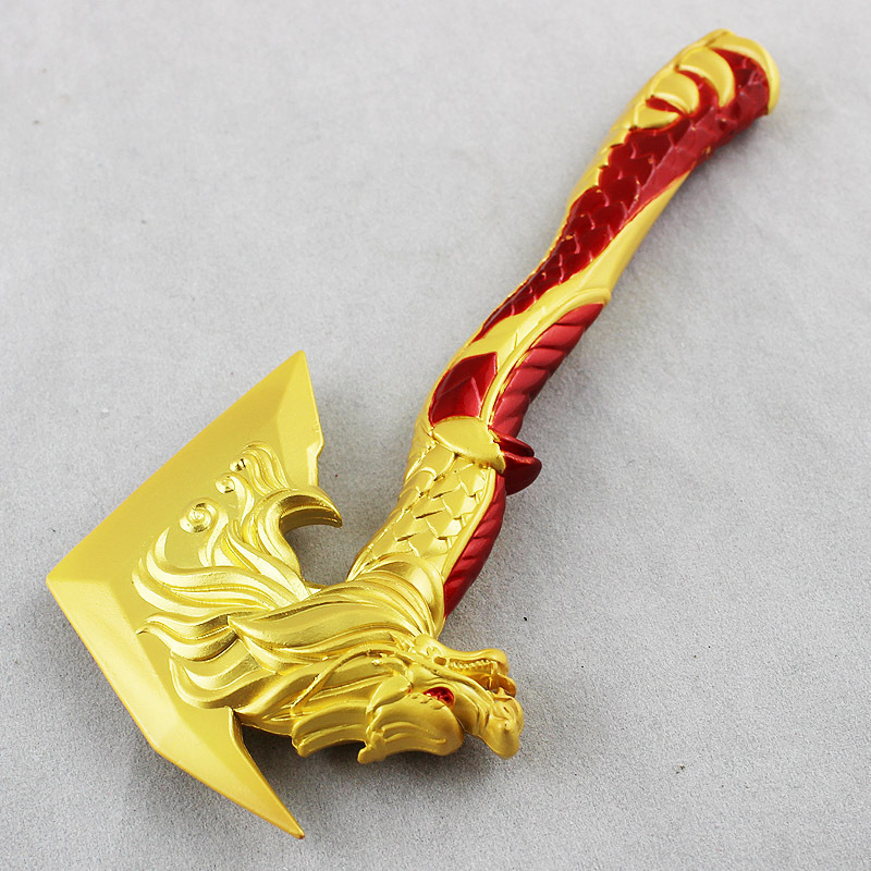 穿越cf周边 斧子 15厘米战斧 龙啸手斧 带皮套战龙斧子 斧头