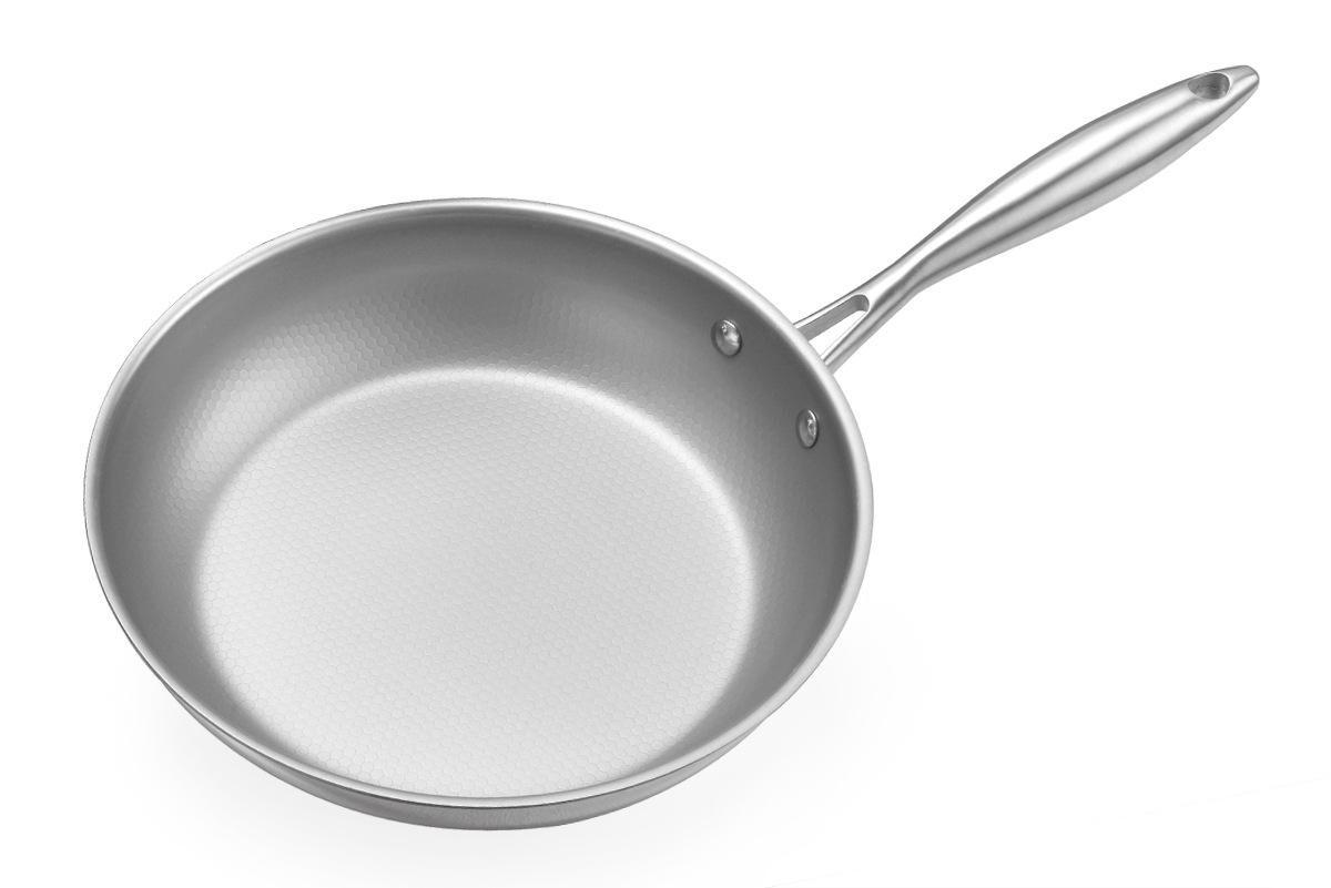 美国ecook/不锈钢煎锅/平底锅/网纹不粘锅/电磁炉通用/26cm