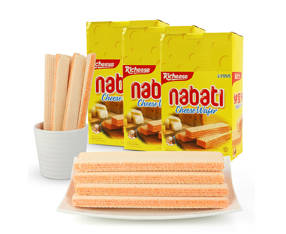 印尼进口 丽芝士 纳宝帝奶酪威化饼干200g*12盒/箱 批发