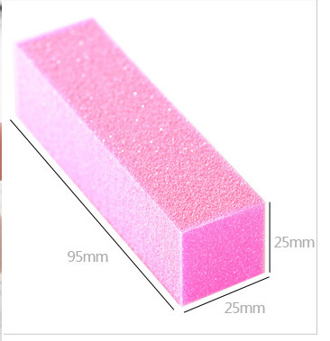 美甲工具批发 粉红色豆腐块四面磨砂方块甲面打磨 指甲挫用品